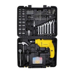 STANLEY 550W 10mm Drill with 120-Piece Toolkit