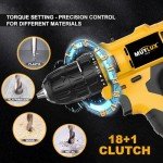 Muylux 20V Cordless Drill Set with 2 Batteries