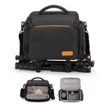 Waterproof Camera Bag with Tripod Holder – Black