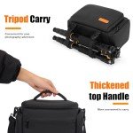 Waterproof Camera Bag with Tripod Holder – Black