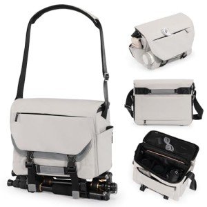 Compact Waterproof Camera Messenger Bag for Travel