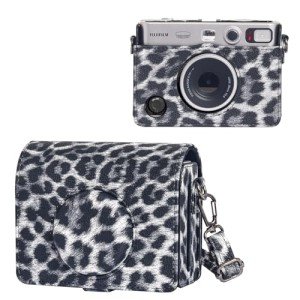 Leopard Black PU Leather Case for Instax Mini EVO
