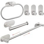 TocTen 6-Piece Stainless Steel Bathroom Towel Set
