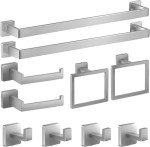 Brushed Nickel 10-Piece Bathroom Accessories Set