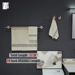 5-Piece Champagne Bronze Bathroom Hardware Set