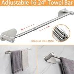 TocTen 6-Piece Stainless Steel Bathroom Towel Set