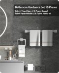 Brushed Nickel 10-Piece Bathroom Accessories Set