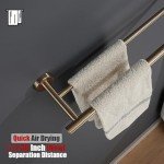 5-Piece Champagne Bronze Bathroom Hardware Set