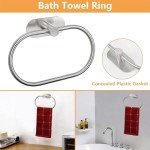 TocTen 6-Piece Stainless Steel Bathroom Towel Set
