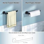 Matte Black 5-Piece Bathroom Hardware Set