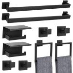 10-Piece Wall-Mounted Towel Bar Set
