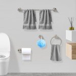 Ntipox 4-Piece Brushed Nickel Bathroom Hardware Set