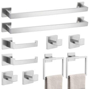 Brushed Nickel Bathroom Hardware Accessories Set