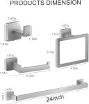 Brushed Nickel 10-Piece Bathroom Accessories Set