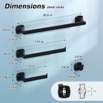 Matte Black 5-Piece Bathroom Hardware Set
