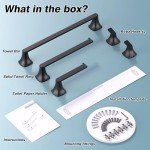 Matte Black 5-Piece Bathroom Hardware Set