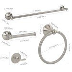Ntipox 4-Piece Brushed Nickel Bathroom Hardware Set