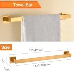 Brushed Gold 5-Piece Bathroom Towel Bar Set