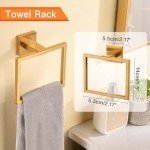 Brushed Gold 5-Piece Bathroom Towel Bar Set