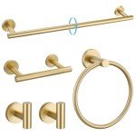 Brushed Gold 5-Piece Bathroom Hardware Set