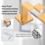 Brushed Gold 5-Piece Bathroom Towel Bar Set