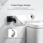 5-Piece Matte Black Bathroom Accessory Set