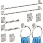 Brushed Nickel 10-Piece Bathroom Accessories Set