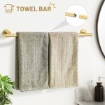 Brushed Gold 5-Piece Bathroom Hardware Set