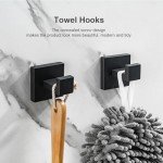 5-Piece Matte Black Bathroom Accessory Set