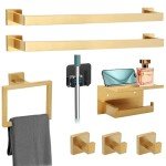Brushed Gold 8-Piece Bathroom Accessories Set