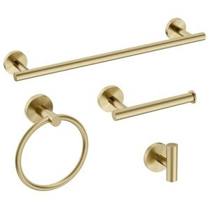 Brushed Gold Towel Bar Set - 24 Inch