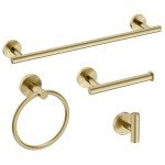Brushed Gold 24-Inch Towel Bar Set