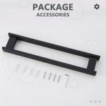LANC Matte Black Wall-Mounted Towel Bar 16-Inch