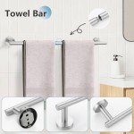 Brushed Nickel 10-Piece Bathroom Towel Bar Set
