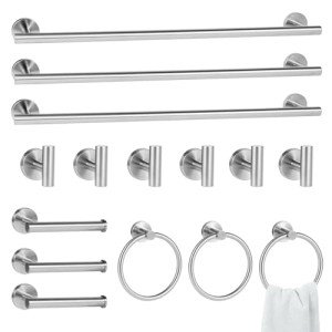 15-Piece Brushed Nickel Bathroom Hardware Set