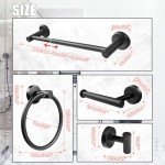 Matte Black 5-Piece Bathroom Accessories Set