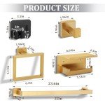 Brushed Gold 8-Piece Bathroom Accessories Set