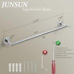 24-Inch Polished Chrome Towel Bar for Bathroom