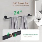 Matte Black 4-Piece Bathroom Hardware Set