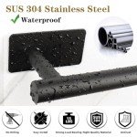 Vanloory 6-Piece Matte Black Bathroom Hardware Set