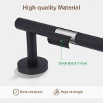 Matte Black 4-Piece Bathroom Hardware Set