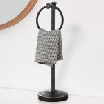 17-Inch Freestanding Hand Towel Holder in Bronze