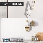5-Piece Brushed Gold Bathroom Hardware Set