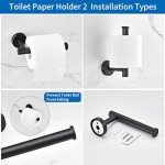 Matte Black Bathroom Hardware Set - 10 Pieces