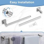 Brushed Nickel 5-Piece Towel Bar Set