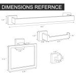 5-Piece Brushed Gold Bathroom Hardware Set