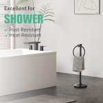 17-Inch Freestanding Hand Towel Holder in Bronze