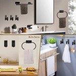 Vanloory 6-Piece Matte Black Bathroom Hardware Set