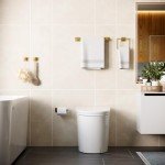 5-Piece Brushed Gold Bathroom Hardware Set