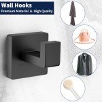 6-Piece Matte Black Bathroom Accessories Set